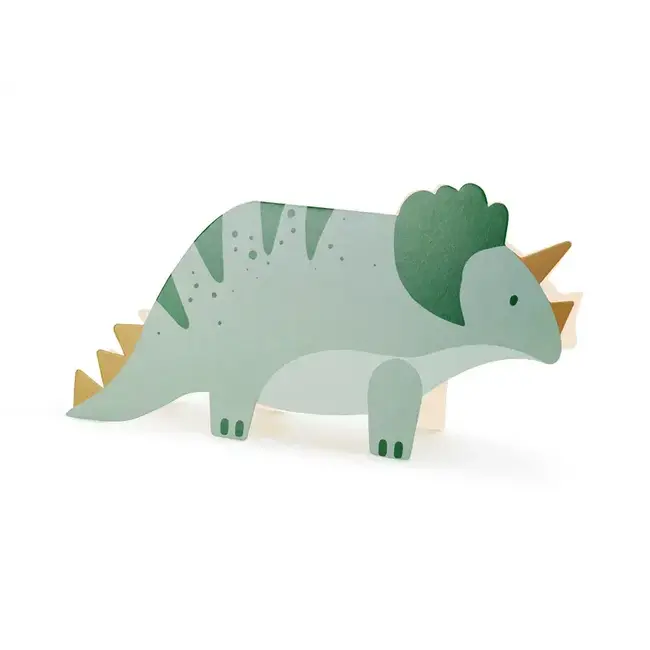 Uitnodigingen Triceratops Dinosaurus - 6st - 18,5 x 9,4 cm