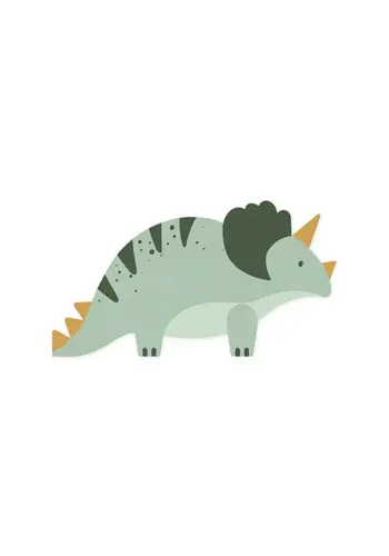 Servetten Triceratops Dinosaurussen 