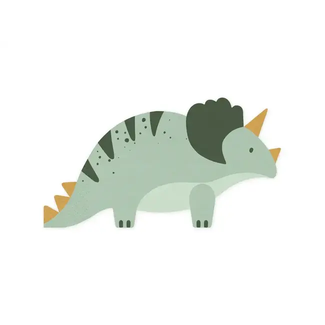 Servetten Triceratops Dinosaurussen - 12 stuks - 18x10 cm