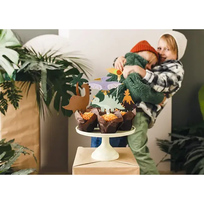 Taarttoppers Dinosaurussen - 6st - 8-12 cm