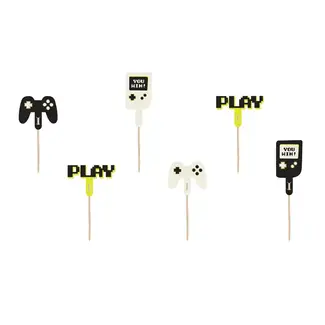 PartyDeco Cupcake toppers Gaming Level Up