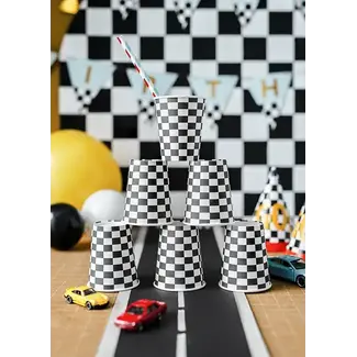 PartyDeco Racing Bekertjes Speed - 220ml - 6 stuks
