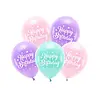 Eco Ballonnen Happy Birthday - Pink - 26 cm