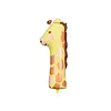 Folieballon cijfer 1 - Giraffe