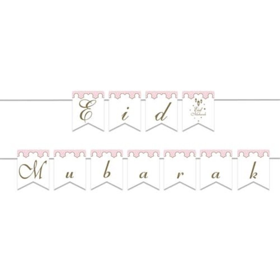 Letterslinger ’Eid Mubarak’ roze-1