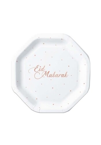 Borden "Eid Mubarak" Rose Goud - 8st - 23cm 