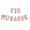 Globos Folieballonnen Letterslinger "Eid Mubarak" Rose Goud