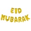 Globos Folieballonnen Letterslinger "Eid Mubarak" - Goud