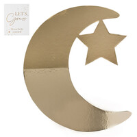 thumb-Serveer Bord - Halve Maan - Moon and Star Shaped - Gold-2