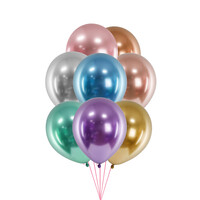 Tros van 10 Helium Ballonnen - Chrome Kleuren