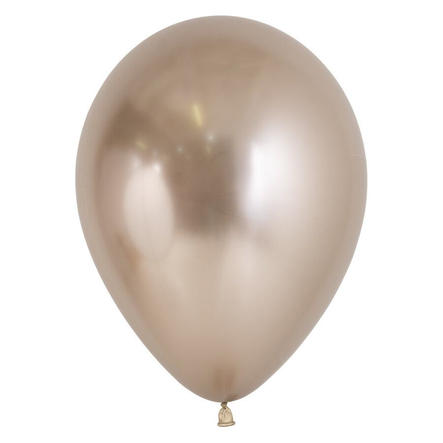 Heliumballon Champagne Chrome (28cm)-1