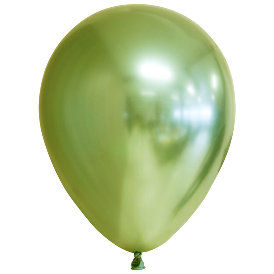 Heliumballon Lime Groen Chrome (28cm)-1