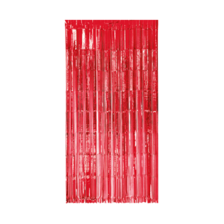 PartyPal Deurgordijn Rood - 2,5(H)x1(B)mtr