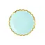 PartyDeco Bordjes Mint Groen - Goud - 18cm - 6 stuks