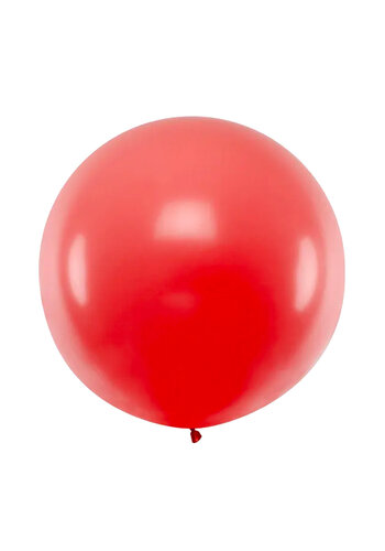 Mega Ballon Pastel Poppy Red - 1mtr - 1 stuk 