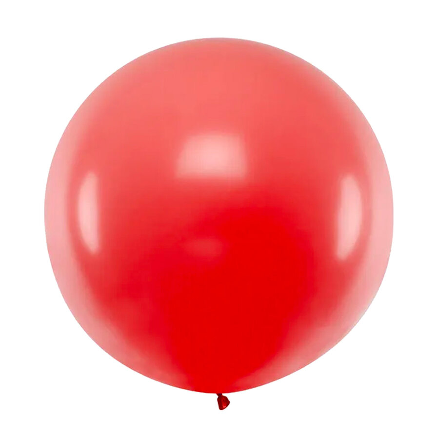 Mega Ballon Pastel Poppy Red - 1mtr - 1 stuk-1