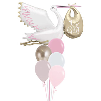 Sempertex Baby Stork Pastel Pink Set