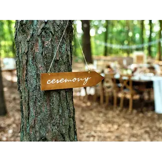 PartyDeco Houten Wegwijzer Ceremony