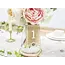 PartyDeco Jute Tafelnummers - Wit Opdruk