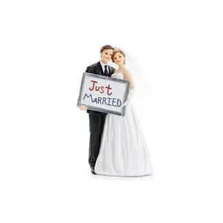 PartyDeco Bruidspaar Just Married - 14,5 cm hoog
