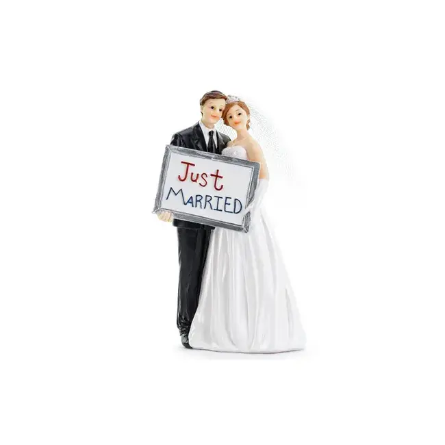 Bruidspaar Just Married - 14,5 cm hoog