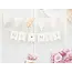 PartyDeco Banner Mr & Mrs - Wit & Goud