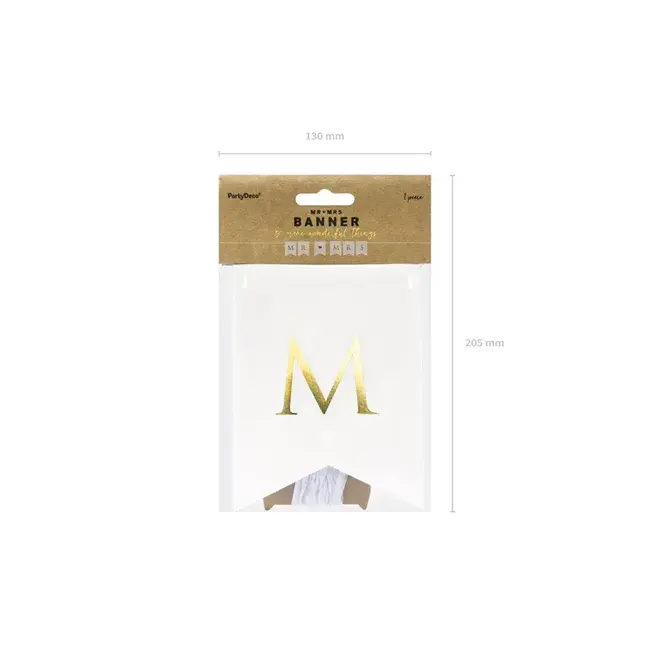 Banner Mr & Mrs - Wit & Goud