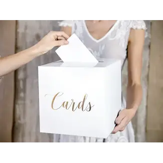 PartyDeco Wedding Card Box - Gold