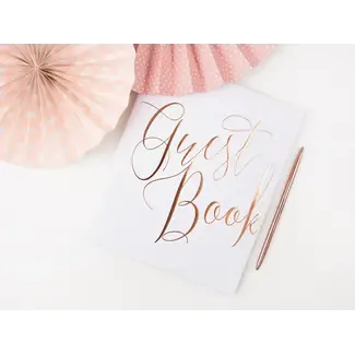 PartyDeco Guest Book - Rosé Gold