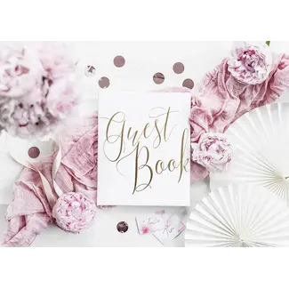 PartyDeco Guest Book Gold