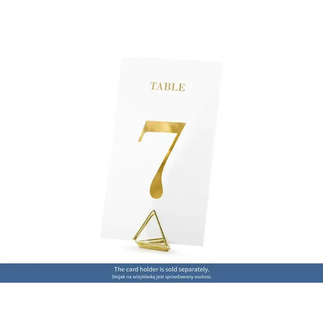 Transparante Tafel Nummers - Goud