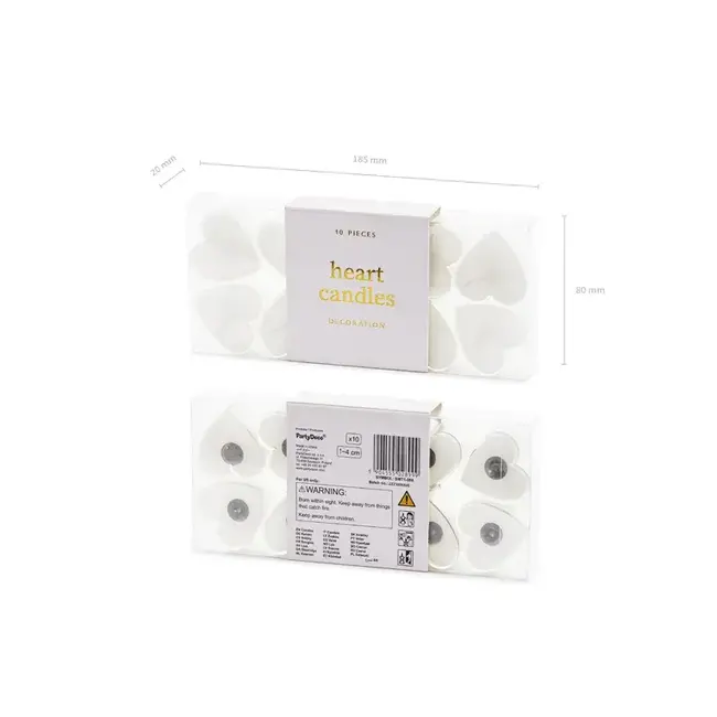 Theelicht Kaarsen Wit Hart