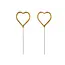Sterretjes Gouden Hartjes - 2 stuks - 16,5 cm