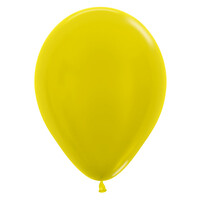 Helium Ballon Geel Metallic (28cm)