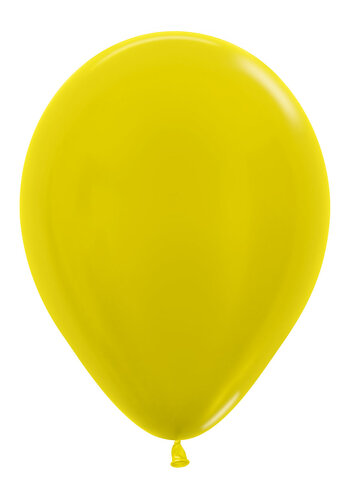 Heliumballon Geel Metallic (28cm) 