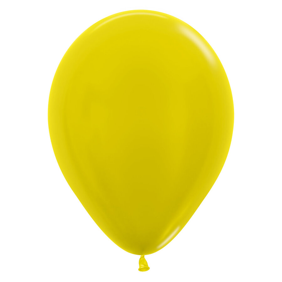 Helium Ballon Geel Metallic (28cm)-1