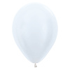 Qualatex Helium Ballon Wit Metallic (28cm)