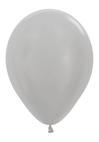 Heliumballon Zilver Metallic (28cm) 