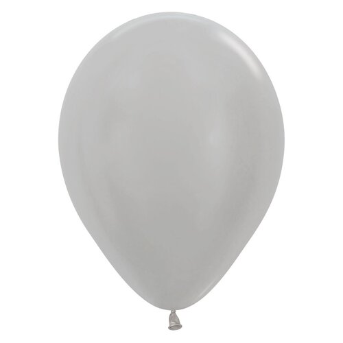 Heliumballon Zilver Metallic (28cm) 