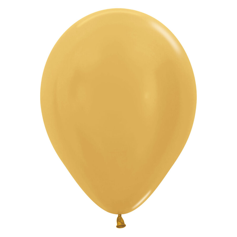 Helium Ballon Goud Metallic (geel goud) (28cm)-1