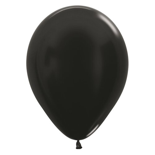 Heliumballon Zwart Metallic (28cm) 