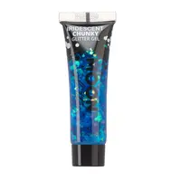 Iridescent chunky Glitter gel Blue - 12ml