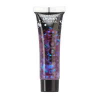 Iridescent chunky Glitter gel Purple - 12ml