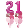 Qualatex Double Numbers Pretty Pink Age Set
