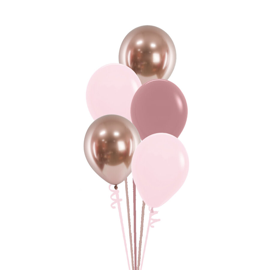 Staander Powder Pink - 5 Heliumballonnen-1