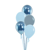 Staander Powder Blue - 5 Heliumballonnen