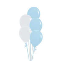 Staander Baby Blue - 5 Heliumballonnen