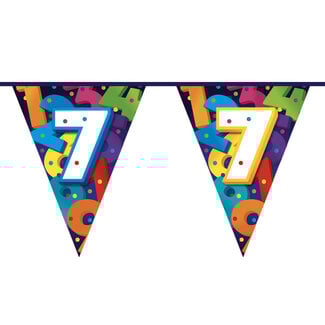 Haza-Witbaard Vlaggenlijn Colorful Numbers - 7 Jaar
