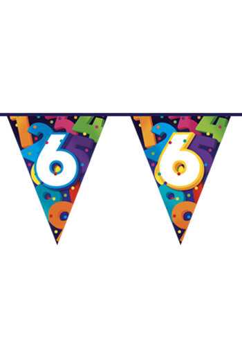 Vlaggenlijn Colorful Numbers - 6 Jaar 