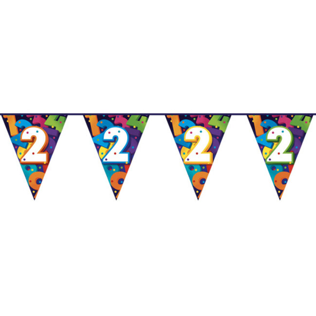 Vlaggenlijn Colorful Numbers - 2 Jaar